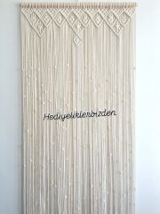 Rustşk Ağaç Hediye Makrome Kapı Süsü Kapı Sinekliği Dekoratif Süs 100 x 200 cm