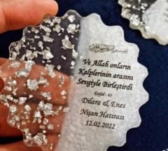 İncili 10 Adet Mıknatıslı Mağnet Epoksi Gold Beyaz Magnet Söz Nişan Kına Hediyelik Nikah Şekeri Düğün Hediye Mor