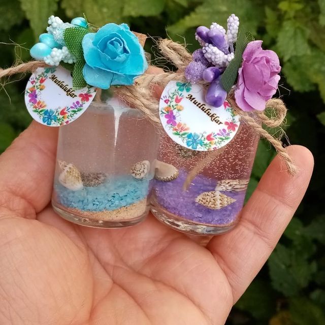 40 cc Etiketli Mantar Kapaklı Cam Şişede jel Mum Beyaz