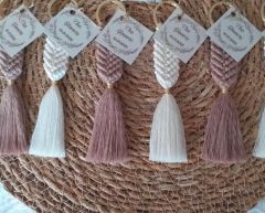 10 Adet Klipsi Makrome Anahtarlık