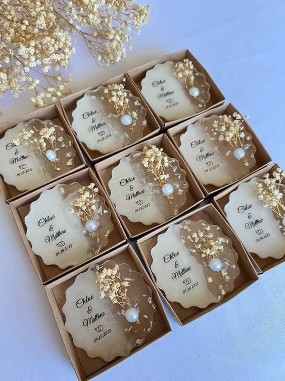 10 Adet Kutulu Epoksi Mağnet  Mıknatıslı Söz Nişan Kına Nikah Şekeri Bebek Şekeri Hediyelikler