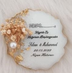 10 Adet Kutulu Epoksi Mağnet  Mıknatıslı Söz Nişan Kına Nikah Şekeri Bebek Şekeri Hediyelikler