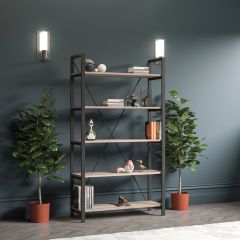 Deniz 5 Raflı Metal Kitaplık Cordoba