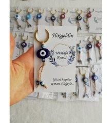 100 Adet Hediyelik Nazar Boncuklu Anahtarlık