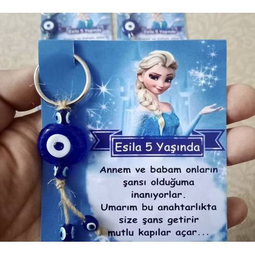 50 Adet Hediyelik Nazar Boncuklu Anahtarlık