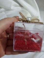 25  Adet Mika Çiçekli İncili Jel Mum Nikah Şekeri Düğün Hediyeliği Nişan Nişan Hediyeliği Söz Nişan Kına Nikah Şekeri .Doğum Günü Hediyelik