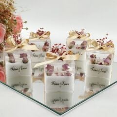 10  Adet Mika Şekerlik Kokulu Mum  Nikah Şekeri Düğün Hediyeliği Nişan Nişan Hediyeliği Söz Nişan Kına Nikah Şekeri .Doğum Günü Hediyelik KREM