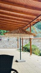 Makrome Şemsiye Gölgelik  150 cm  püskül  30 cm  Yükseklik