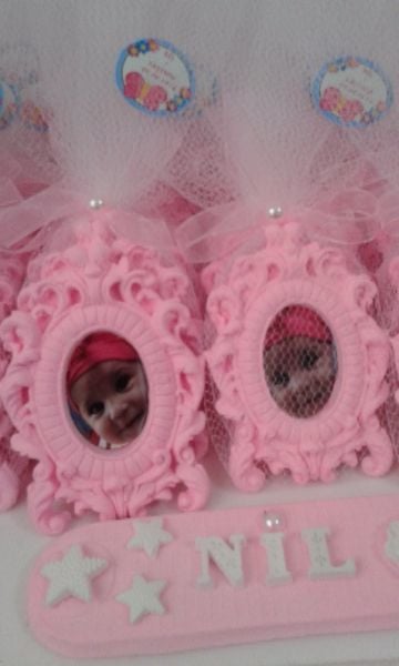 100 Adet Resimli  Süslenmiş Mıknatıslı Kokulu Taş Çerçeve