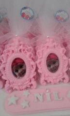 100 Adet Resimli  Süslenmiş Mıknatıslı Kokulu Taş Çerçeve