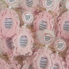 100 Adet Resimli  Süslenmiş Mıknatıslı Kokulu Taş Çerçeve