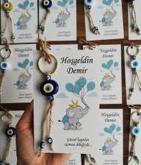 Nazar Boncuklu  10 Adet Klipsi Makrome Anahtarlık Sünnet Hediyesi