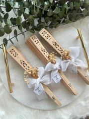 10 Adet Hediyelik Yelpaze Söz Nişan   Kına Gecesi Hediyelikleri Ahşap Yelpaze İsme Özel Yazı Yazılır KREM