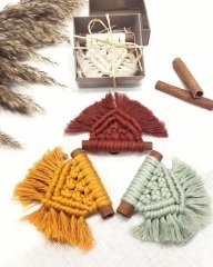 100 Adet Kutulu Mağnetli Portakallı Tarçın Çubuklu Mıknatıslı Makrome Anahtarlık Söz Nişan Kına Nikah Şekeri