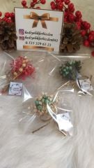 10 Adet Jelatin Poşette Karışık  Gerçek Kurutulmuş Çipso  Çiçekli Lavantalı   Kirve Yaka Çiçeği Kitli iğne Hediyeli