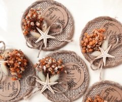 Mıknatıs lı  Deniz Yıldızlı Hasır Mağnet KREM