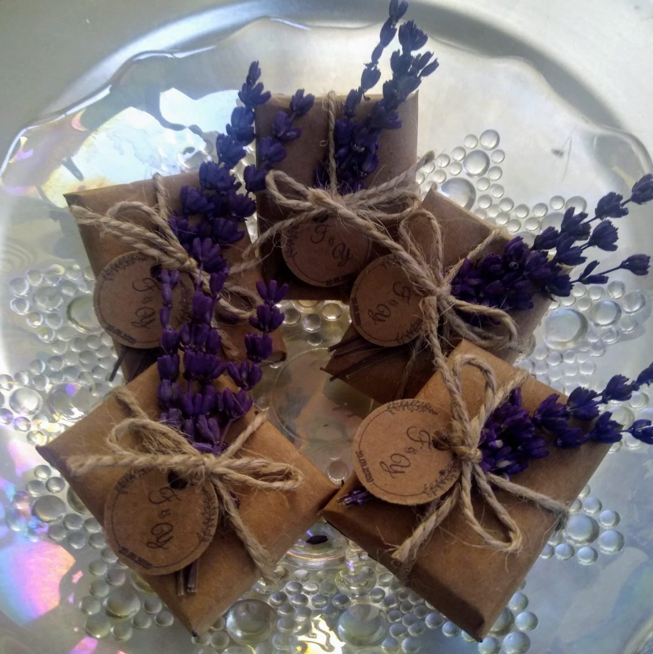 100 Adet hediyelik etiketli Lavantalı Sabun