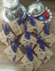 100 Adet hediyelik etiketli Lavantalı Sabun