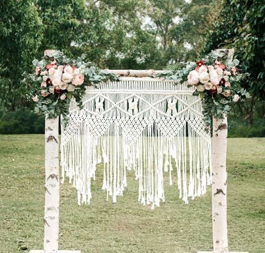 Makrome Organizasyon Gelin Damat Arka Fonu 200 x 200 Kargo Bizden