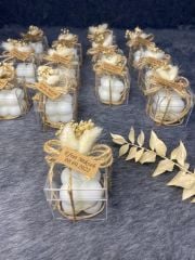 10 Adet Kutulu  Kişiye Özel  Bubble Mum Davet Hediyeliği