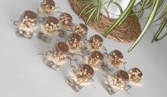 10 Adet Deniz Temalı Kurutulmuş Çiöekle Süslenmiş Jel Mum