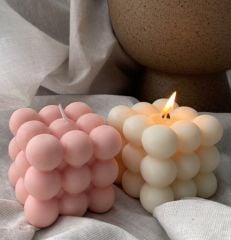 Renkli Bubble Mum Hediye Seti 2  lü set Boy 6 cm dir