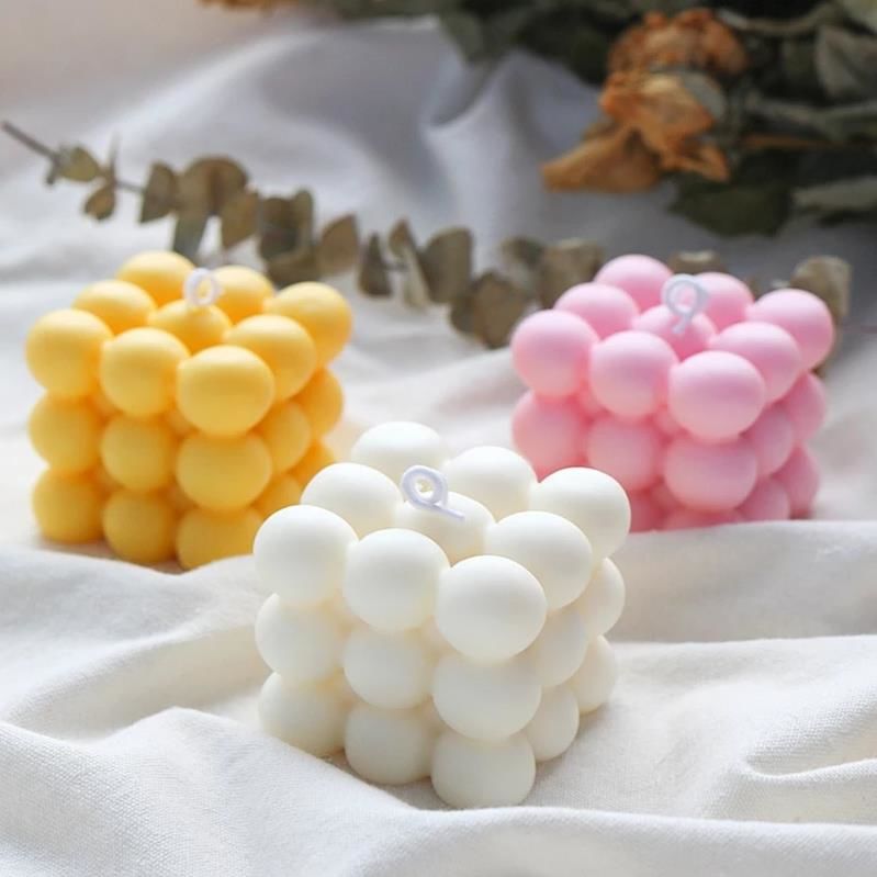 Renkli Bubble Mum Hediye Seti 2  lü set Boy 6 cm dir