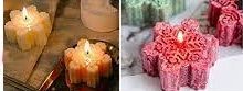 10 Adet Kutulu  Etiketli Kar Tanesi Kokulu Mum Yıl Başı Hediyesi