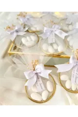 25 Adet Etiketli Halka Nikah Şekeri Badem Şekerli Söz Nişan Hediyeliği Söz Nişan Kına Nikah Doğum Günü Hediyelik(Kopya)