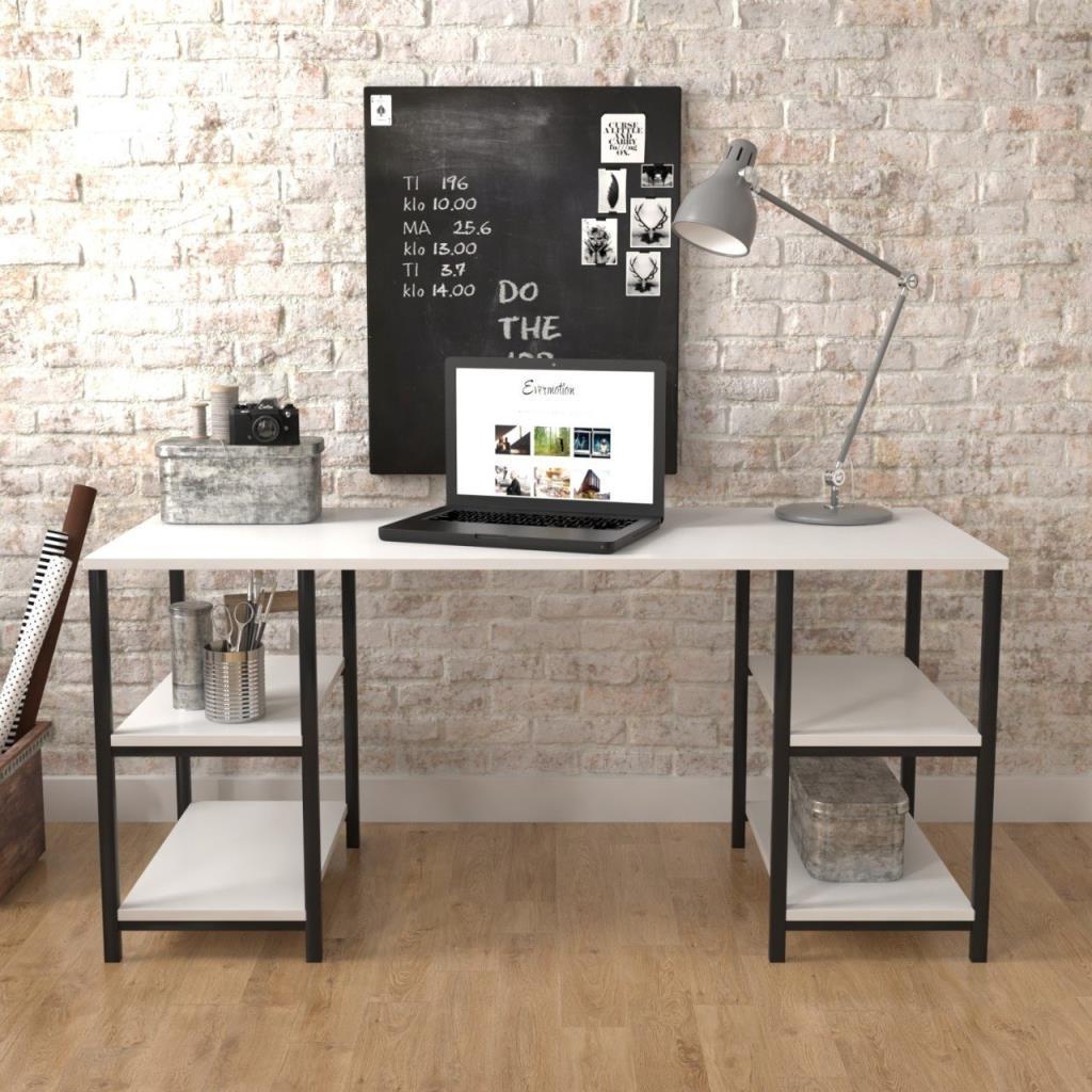 Lemontia Metal Çalışma Masası Beyaz
