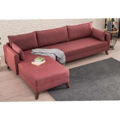 Bella Soft Köşe Koltuk Bordo Sol