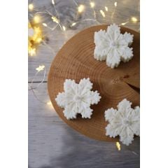 Kutulu Üçlü Kar Tanesi Mum Seti Söz Nişan Kına Hediyesi, Hediyelik Kar Tanesi  Mum Nikah Şekerii