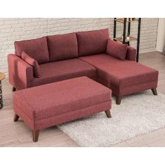 Bella Soft Mini Köşe Bordo Sağ