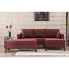Bella Soft Mini Köşe Bordo Sağ