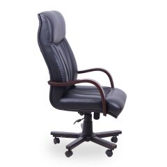 NoirBoss Ahşap Deri Yönetici Ve Ofis Koltuğu