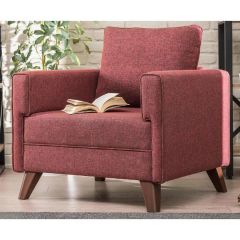Bella Soft Tekli Koltuk Bordo