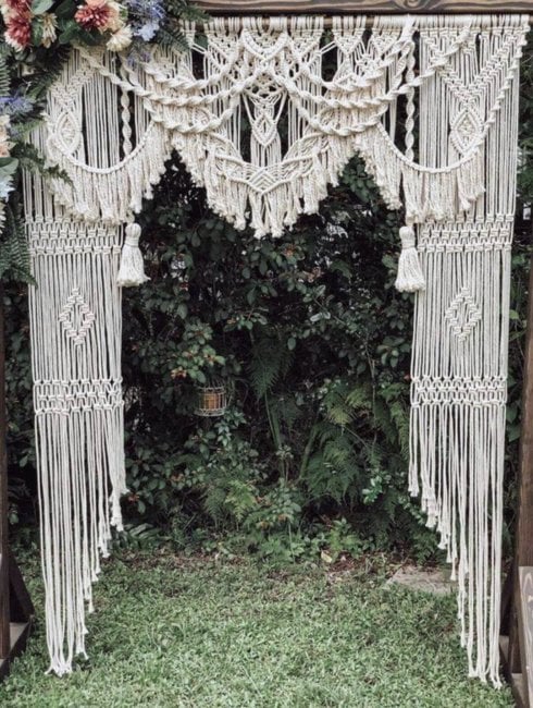 Asma Aparatı Hediye Makrome Organizasyon Gelin Damat Arka Fonu 150 x 200