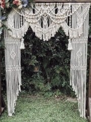 Asma Aparatı Hediye Makrome Organizasyon Gelin Damat Arka Fonu 150 x 200