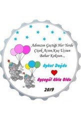 100 Adet Yapışkanlı Abla Kardeş Etiketi