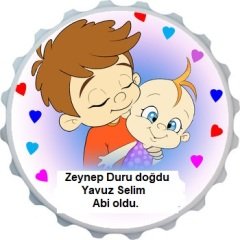 100 Adet Yapışkanlı Abla Kardeş Etiketi