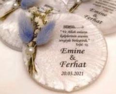 Epoksi Mağnet  Mıknatıslı Söz Nişan Kına Nikah şekeri bebek şekeri hediyelikler