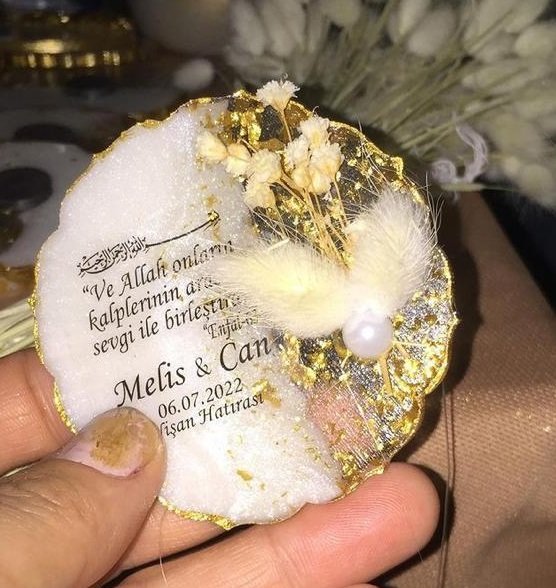 Epoksi Mağnet  Mıknatıslı Söz Nişan Kına Nikah şekeri bebek şekeri hediyelikler