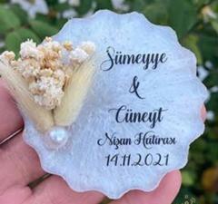 Epoksi Mağnet  Mıknatıslı Söz Nişan Kına Nikah şekeri bebek şekeri hediyelikler