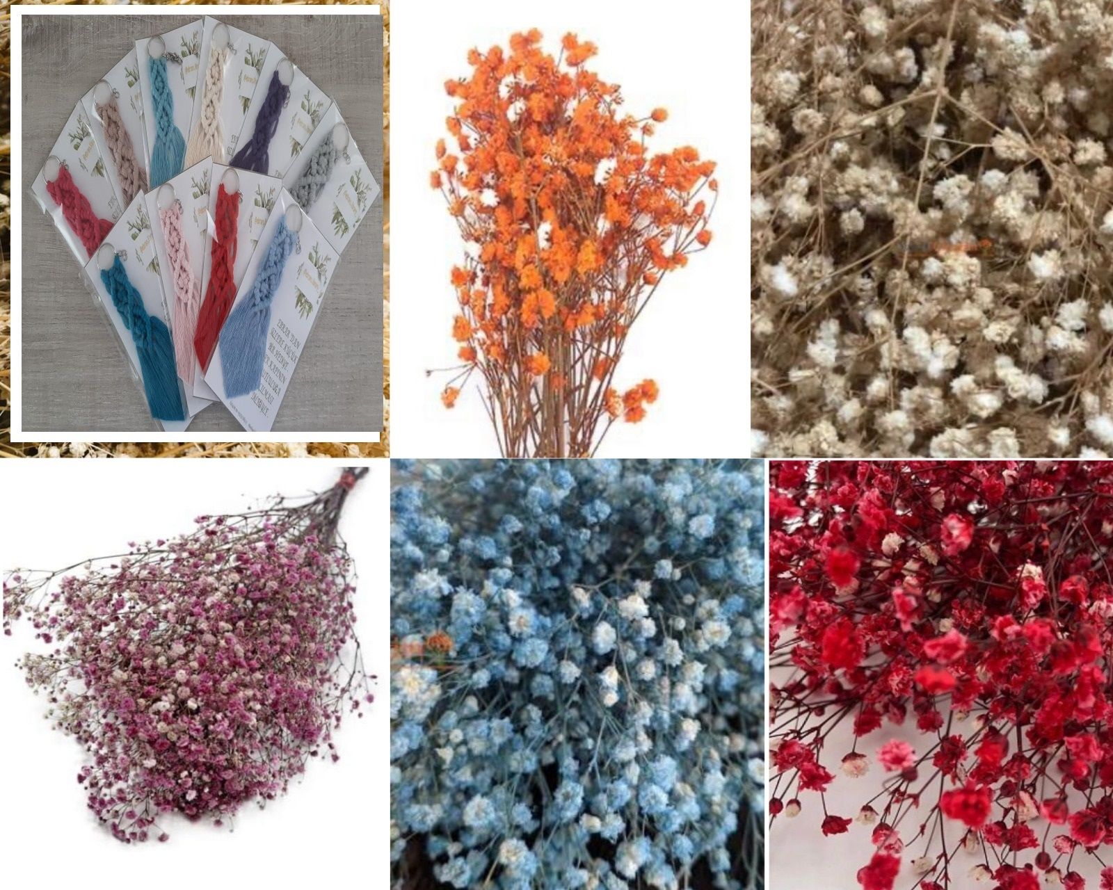 10 Adet  Klipsi Makrome  Yaprak  Model Jelatin Poşette Anahtarlık Beyaz