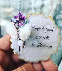 10 Adet  Epoksi Mağnet  Mıknatıslı Söz Nişan Kına Nikah şekeri bebek şekeri hediyelikler