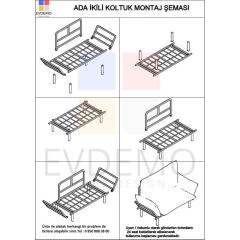 İki Kişilik Balkon Bahçe Teras Mutfak Koltuğu Pembe