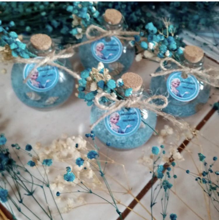 Etiketli Deniz Temalı Top Şişede Jel mum  50 cc Mantar Kapaklı Çiçekli Cam Şişe Jel Mum