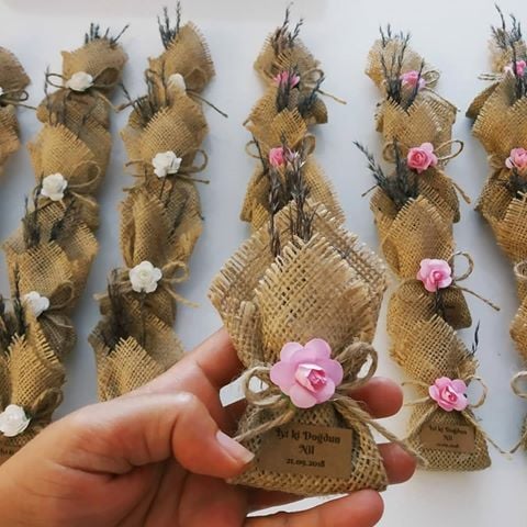 Mıknatılı Hasır Jut Kumaşlı  Mağnet