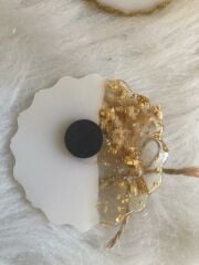 10 Adet Mıknatıslı Mağnet Epoksi Gold Beyaz Magnet Söz Nişan Kına Hediyelik Nikah Şekeri Düğün Hediye