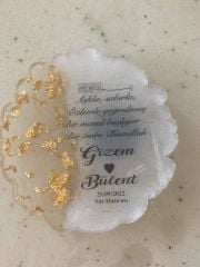 10 Adet Mıknatıslı Mağnet Epoksi Gold Beyaz Magnet Söz Nişan Kına Hediyelik Nikah Şekeri Düğün Hediye